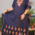 Navy Cotton Kaftan | Free Size | Kashmiri Aari