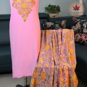 Pure Crepe Dress Material With Pure Georgette Dupatta