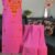 Rani Pink Festive Aari Dress Material with Cotton Dupatta