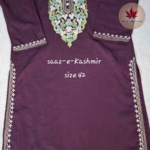 Summer Cool Kurti – Plum Purple Kashmiri Aari Work