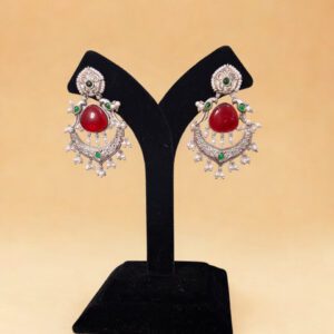 Danglers with Ruby Red Stone