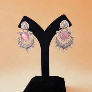 Danglers with Rose Pink Stone