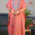 Coral Cotton Kaftan | Free Size | Kashmiri Aari