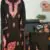 Black Co-ord Set (Size 40) | Pink & Red Aari Work