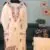 Cream Cotton Co-ord Set (Size 40) | Lavender Aari Work