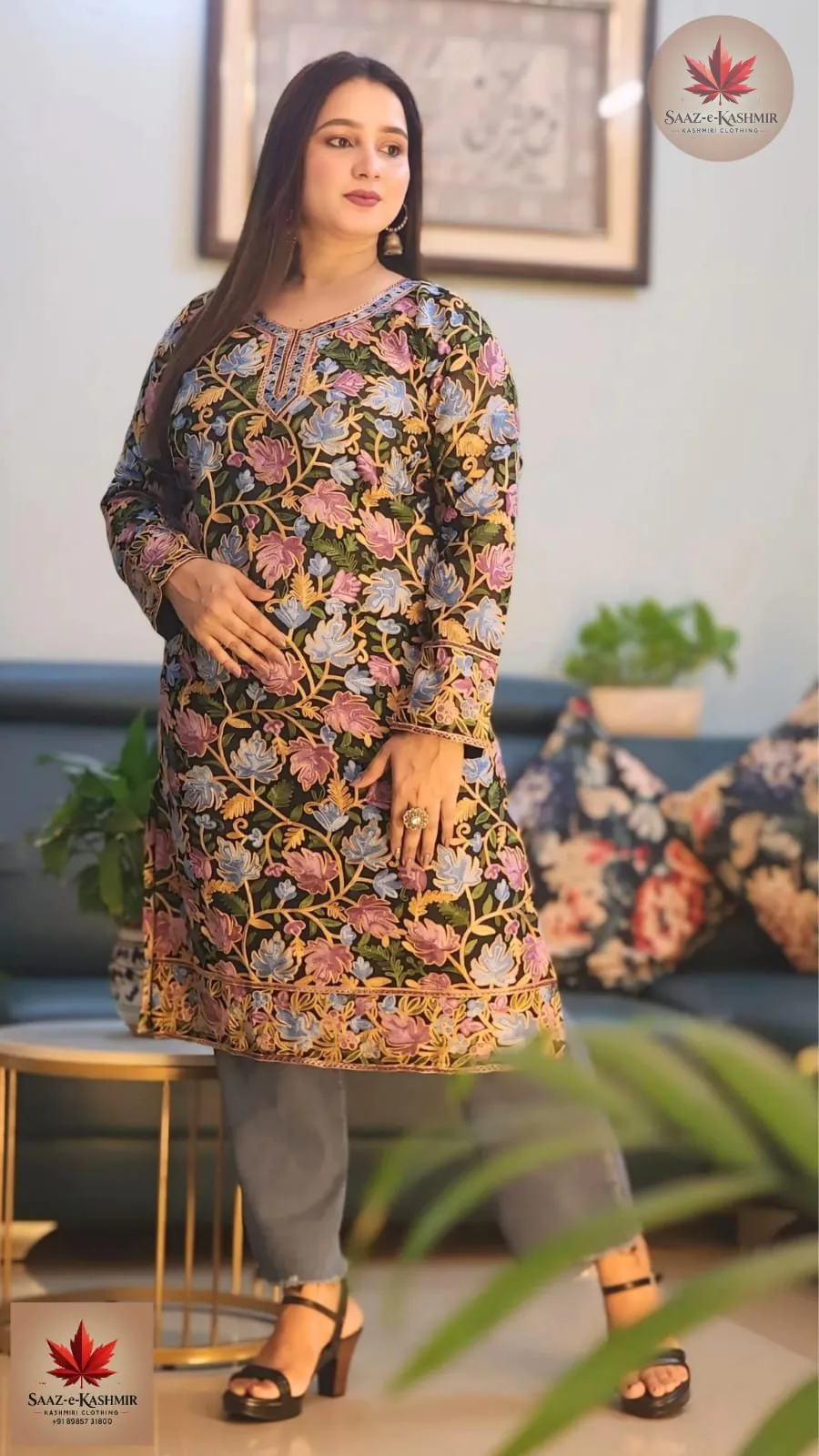 Saaz E Kashmir Kashmiri embroidered kurti ethnic wear collection