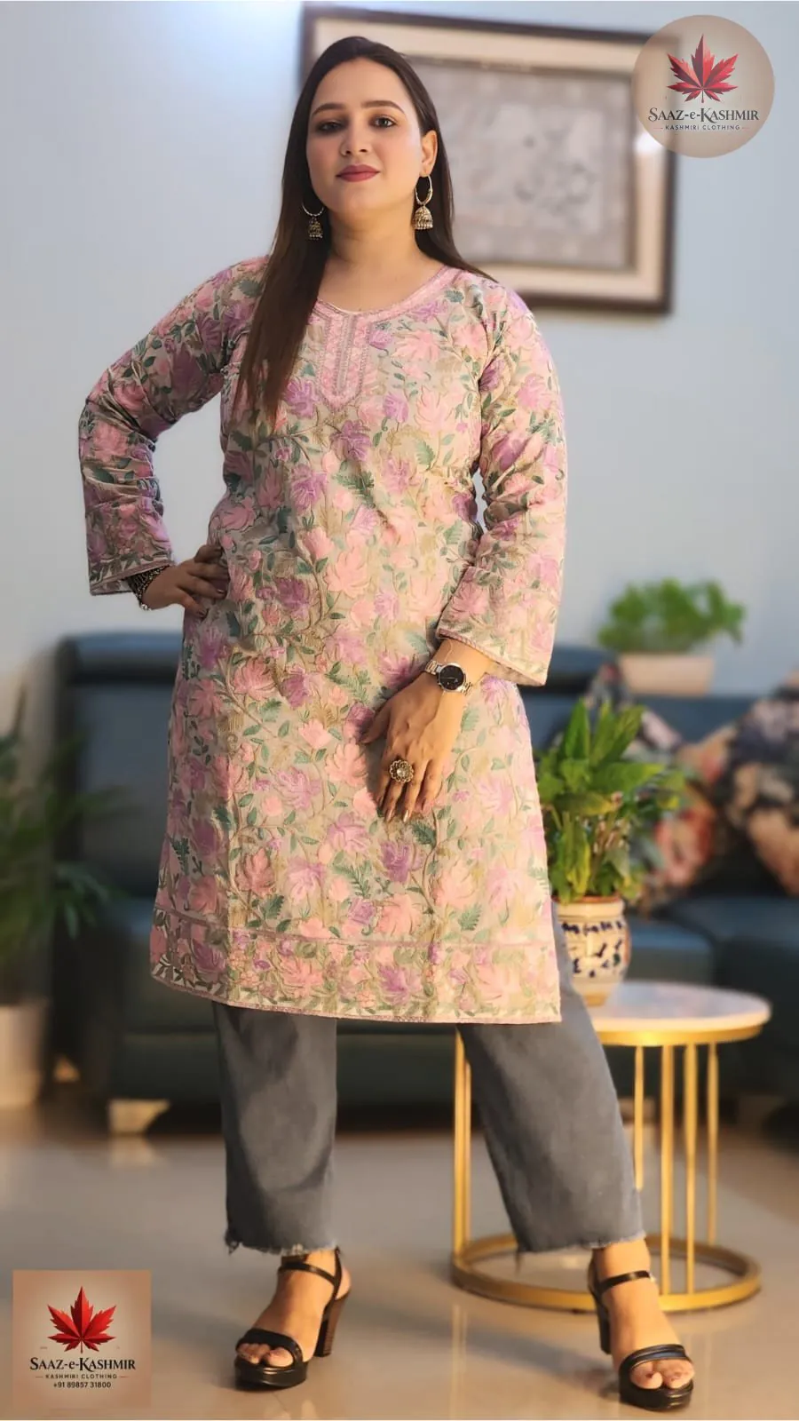 Saaz E Kashmir Kashmiri embroidered kurti ethnic wear collection