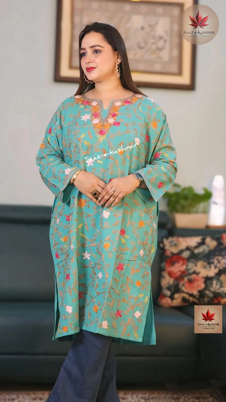 Saaz E Kashmir elegant Kashmiri ethnic kurti for women