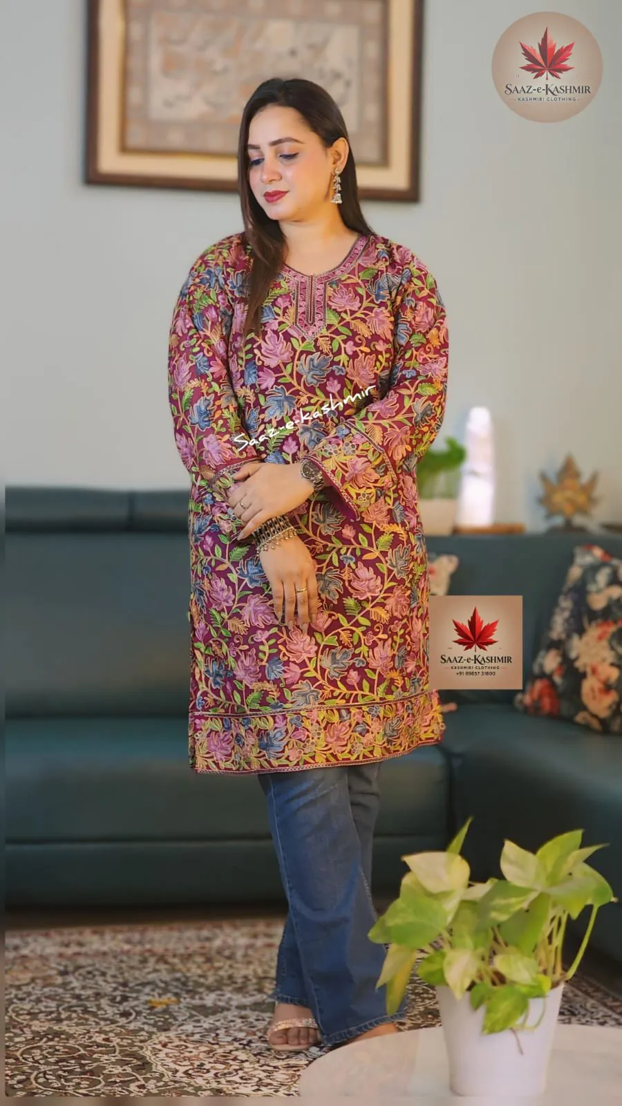 Saaz E Kashmir elegant Kashmiri ethnic kurti for women